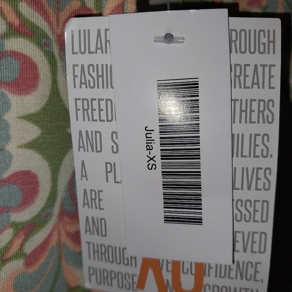 LuLaRoe Floral Julia Dress XS stretch. NWT Unicorn Tribal Design. - Picture 4 of 5